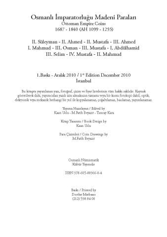 Osmanlı İmparatorluğu Madeni Paraları 1689-1839 (2.Cilt)