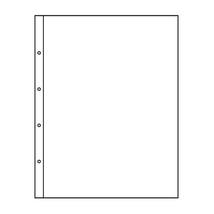 Kanzlei A3 ölçüsünde 1 cepli şeffaf evrak sayfası (5'li paket)