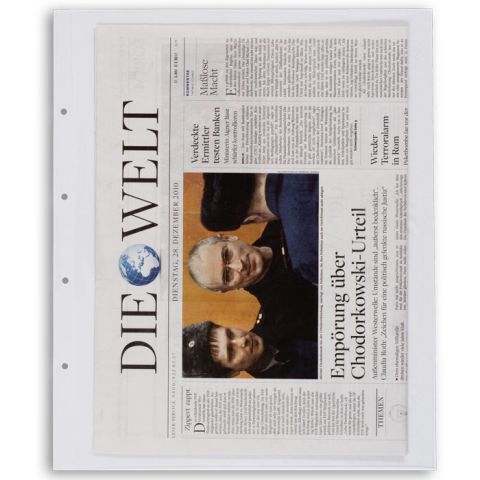 Kanzlei A3 ölçüsünde 1 cepli şeffaf evrak sayfası (5'li paket)