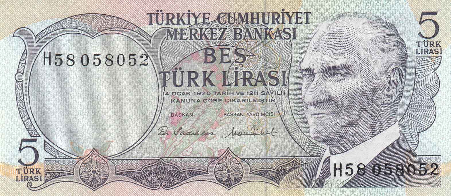 5 Lira 6.Emisyon / 2.Tertip H58058052