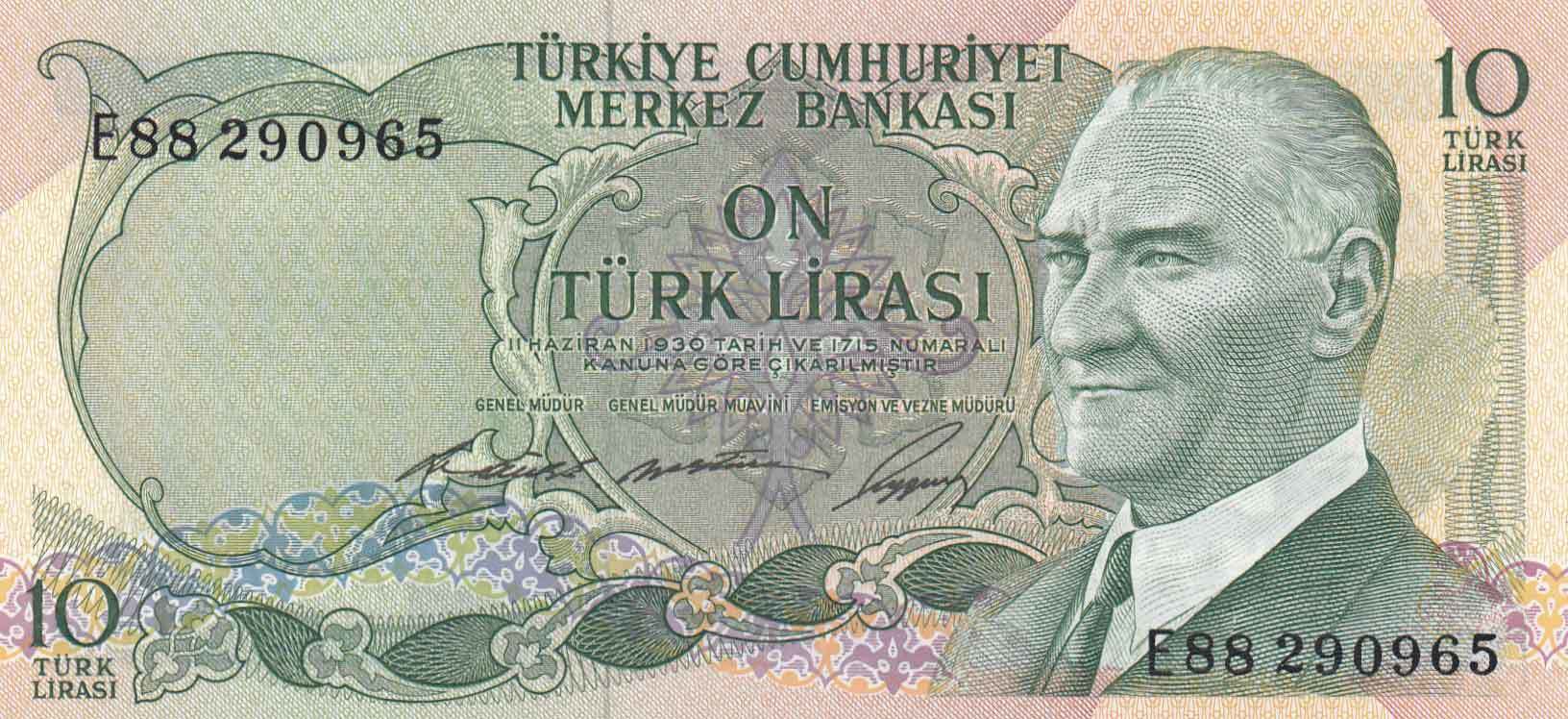 10 Lira 6.Emisyon / 1.Tertip E88290965