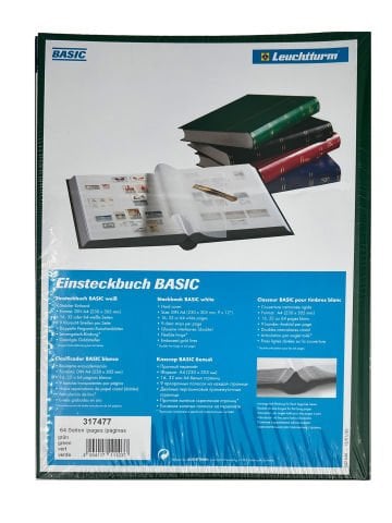 Pul Defteri 64 Sayfa (A4 BASIC) YEŞİL cilt, BEYAZ sayfa