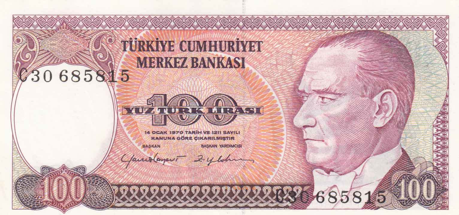 100 Lira 7.Emisyon / 2.Tertip C30685815
