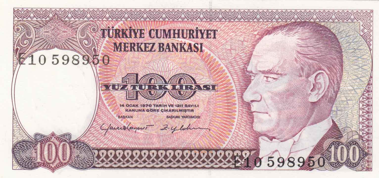 100 Lira 7.Emisyon / 2.Tertip E10598950