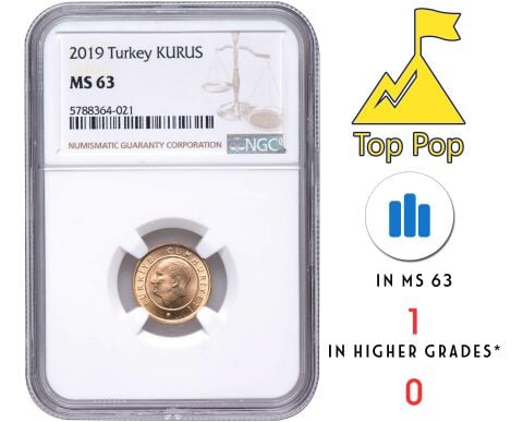 TOP POP / NGC SERTİFİKALI - 1 Kuruş 2019