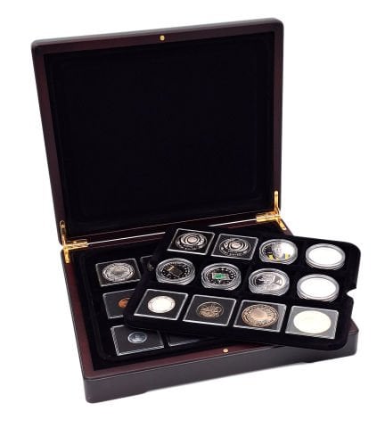 Mazzola QUADRUM Kapsüller İçin Ahşap Kutu (Siyah)