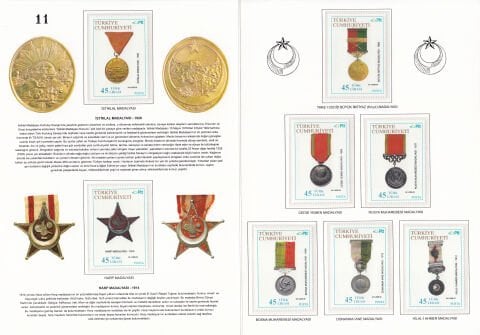 Osmanlı ve Cumhuriyet Madalya ve Nişanları Pul Serisi - 1